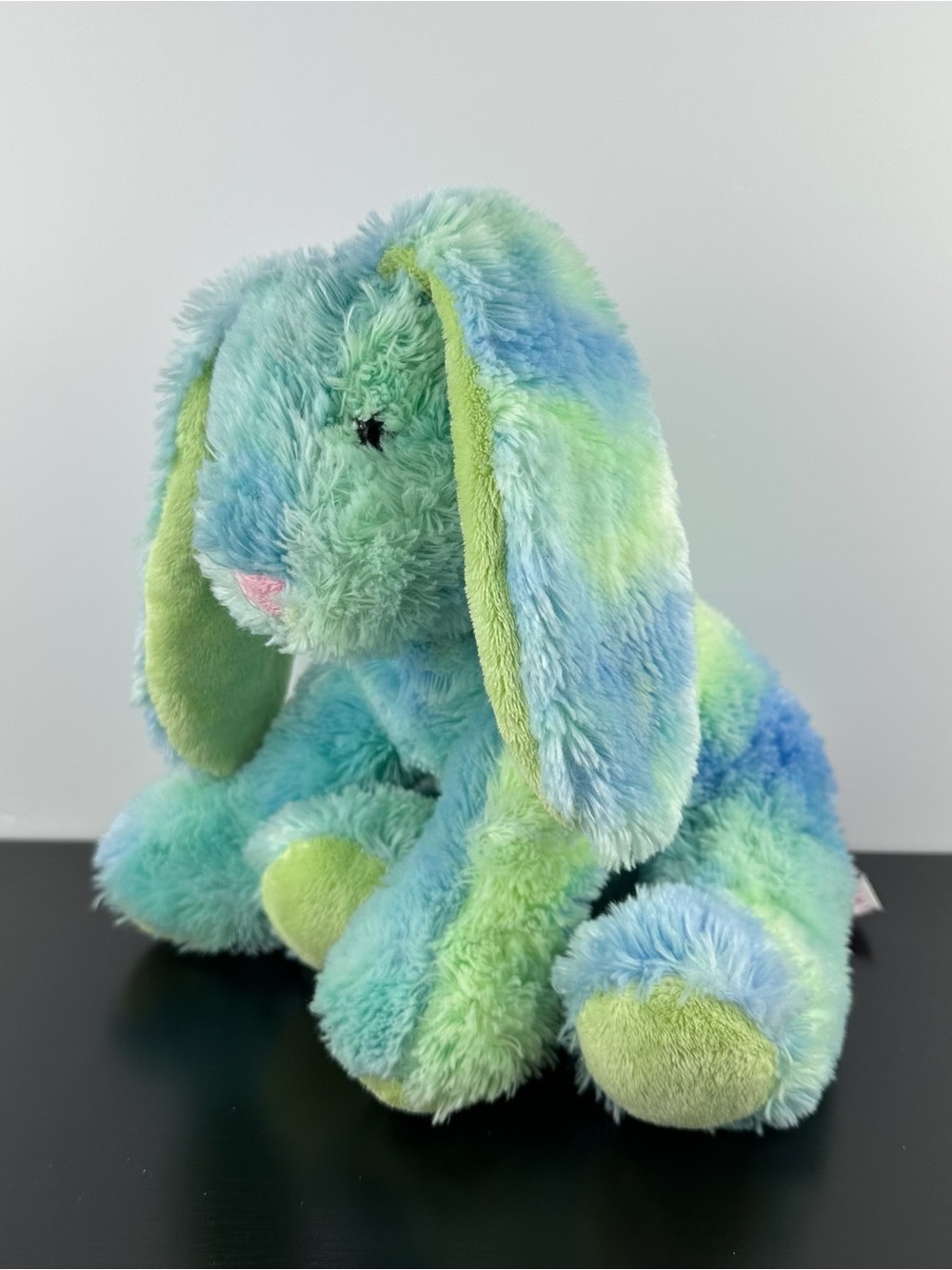 Russ Berrie Rare Nibbles Pastel Bunny Rabbit 11” Large Size Green Blue Plush